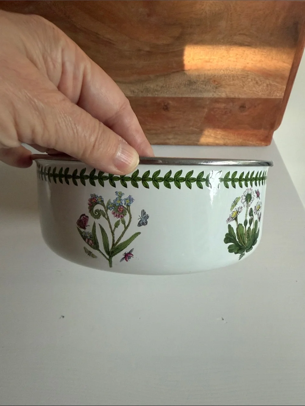 Portmeirion Vintage Botanic Garden Enamel Dish Diameter 7.25”